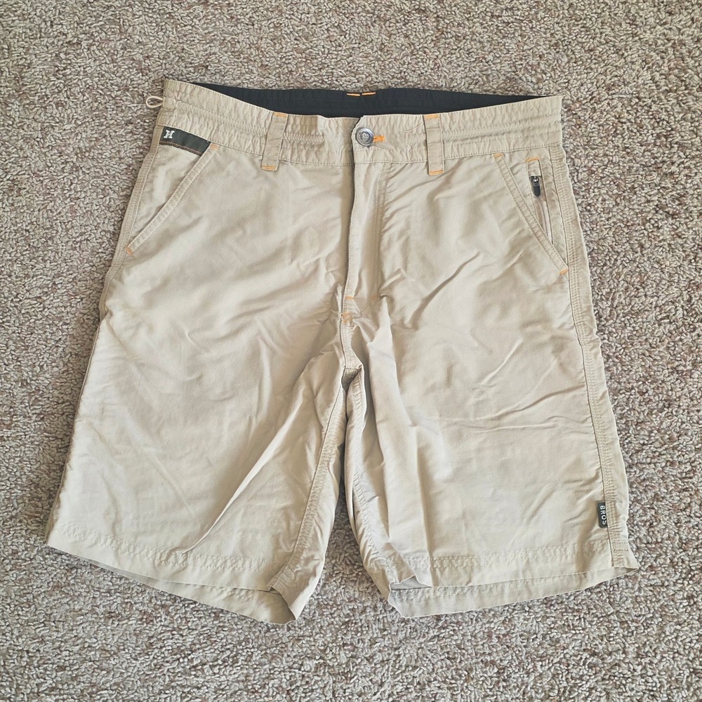 Howler Bros Horizon Hybrid Shorts‎ Mens 31 Tan Khaki Quick Dry Nylon Fish